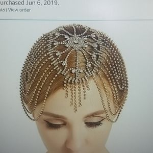 Flapper 1920's Gold Headpiece